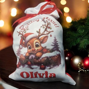 Egyedi,névre szóló Mikulás zsák , Karácsony, Mikulás, Mikulás zsák, Fotó, grafika, rajz, illusztráció, MESKA