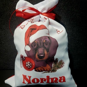 Egyedi,névre szóló Mikulás zsák , Karácsony, Mikulás, Mikulás zsák, Fotó, grafika, rajz, illusztráció, MESKA