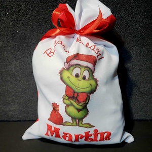Egyedi,névre szóló Mikulás zsák  - karácsony - mikulás - mikulás zsák - Meska.hu