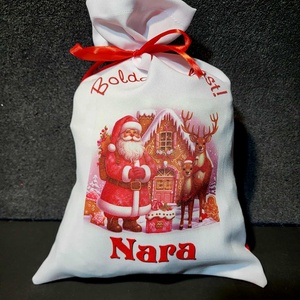 Egyedi,névre szóló Mikulás zsák  - karácsony - mikulás - mikulás zsák - Meska.hu