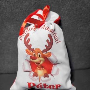 Egyedi,névre szóló Mikulás zsák  - karácsony - mikulás - mikulás zsák - Meska.hu