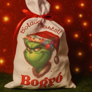 Egyedi,névre szóló Mikulás zsák , Karácsony, Mikulás, Mikulás zsák, Fotó, grafika, rajz, illusztráció, MESKA