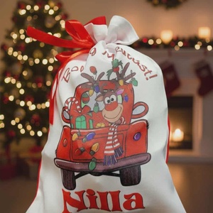 Egyedi,névre szóló Mikulás zsák  - karácsony - mikulás - mikulás zsák - Meska.hu