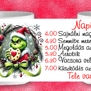 Grinches karácsonyi bögre - otthon & életmód - konyhafelszerelés, tálalás - tálalás - bögre & csésze - Meska.hu