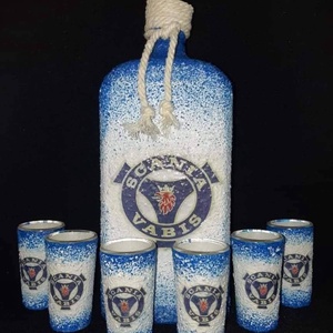 SCANIA VABIES -  pálinkás üveg szett - otthon & életmód - konyhafelszerelés, tálalás - tálalás - pálinkás poharak, szettek - Meska.hu