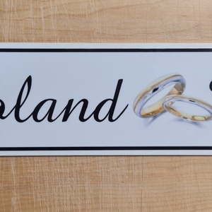 Esküvői autóra egyedi rendszámtábla - esküvő - dekoráció - tábla & jelzés - Meska.hu