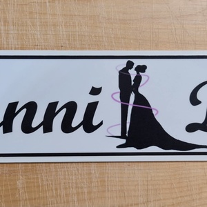 Esküvői autóra egyedi rendszámtábla - esküvő - dekoráció - tábla & jelzés - Meska.hu