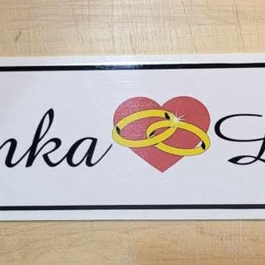Esküvői autóra egyedi rendszámtábla - esküvő - dekoráció - tábla & jelzés - Meska.hu