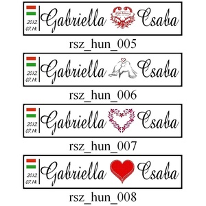 Esküvői autóra egyedi rendszámtábla - esküvő - dekoráció - tábla & jelzés - Meska.hu