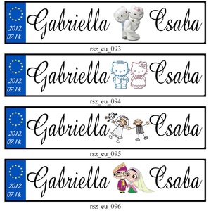 Esküvői autóra egyedi rendszámtábla - esküvő - dekoráció - tábla & jelzés - Meska.hu