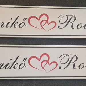 Esküvői autóra egyedi rendszámtábla - Meska.hu