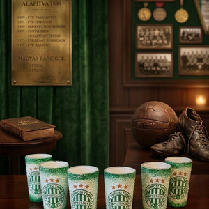 Fradi pálinkás pohár szett  - otthon & életmód - konyhafelszerelés, tálalás - tálalás - pálinkás poharak, szettek - Meska.hu