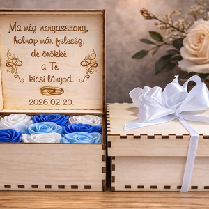 Szülőköszöntő szatén rózsabox  - Meska.hu