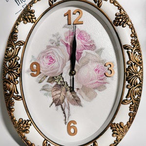 Nagy méretű falióra, Otthon & Életmód, Dekoráció, Dísztárgy, Decoupage, transzfer és szalvétatechnika, Mindenmás, MESKA