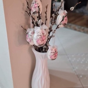 � Romantikus vintage húsvéti tojások � asztaldísz, felakasztható opcionálisan - ünnepi díszek, dekorációk - húsvéti díszek és dekorációk - húsvéti tojás, hímestojás - Meska.hu