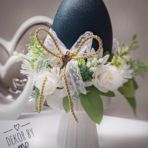 Kézműves húsvéti asztaldísz � elegáns tavaszi dekoráció, Ünnepi díszek, dekorációk, Húsvéti asztaldíszek, Húsvéti díszek és dekorációk, Virágkötés, MESKA