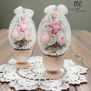 Romantikus vintage húsvéti tojások � felakasztható dekoráció, Ünnepi díszek, dekorációk, Húsvéti díszek és dekorációk, Húsvéti asztaldíszek, Decoupage, transzfer és szalvétatechnika, Festett tárgyak, MESKA