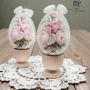 Romantikus vintage húsvéti tojások � felakasztható dekoráció, Ünnepi díszek, dekorációk, Húsvéti díszek és dekorációk, Húsvéti asztaldíszek, Decoupage, transzfer és szalvétatechnika, Festett tárgyak, MESKA