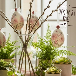 Romantikus vintage húsvéti tojások � felakasztható dekoráció - ünnepi díszek, dekorációk - húsvéti díszek és dekorációk - húsvéti asztaldíszek - Meska.hu