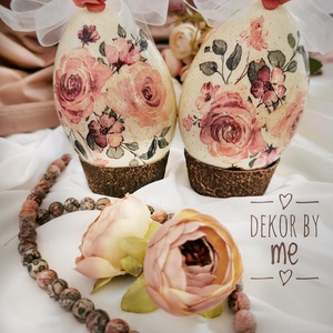 Romantikus vintage húsvéti tojások � felakasztható dekoráció - ünnepi díszek, dekorációk - húsvéti díszek és dekorációk - húsvéti asztaldíszek - Meska.hu