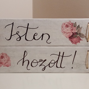 Isten hozott ajtódísz - Meska.hu