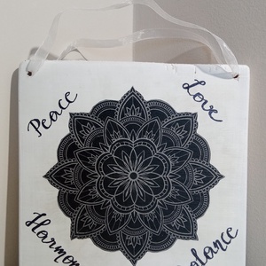 Mandalás függődísz, Otthon & Életmód, Dekoráció, Fali és függő dekoráció, Falra akasztható dekor, Decoupage, transzfer és szalvétatechnika, MESKA