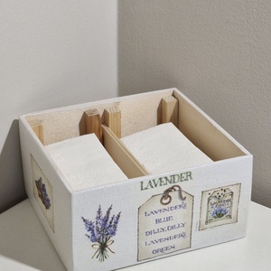 Levendulás zsebkendőtartó , Otthon & Életmód, Dekoráció, Asztal és polc dekoráció, Dekorációs tál, tartó, Decoupage, transzfer és szalvétatechnika, Festett tárgyak, MESKA