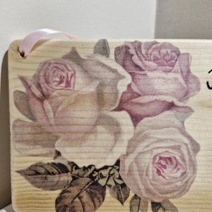 Rózsás natúr ajtódísz (múlt, jelen, jövő) - otthon & életmód - dekoráció - ajtó- és ablak dekoráció - ajtódísz & kopogtató - Meska.hu