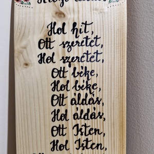 Házi áldás natúr ajtódísz  - otthon & életmód - dekoráció - ajtó- és ablak dekoráció - ajtódísz & kopogtató - Meska.hu