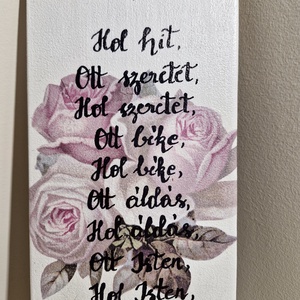 Házi áldás fehér ajtódísz  - otthon & életmód - dekoráció - ajtó- és ablak dekoráció - ajtódísz & kopogtató - Meska.hu