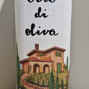 Olívaolajos üveg Toszkána - otthon & életmód - konyhafelszerelés, tálalás - konyhai dekoráció - konyhai dísz - Meska.hu