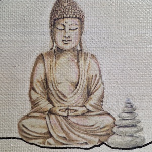 Buddhás ajtódísz madarakkal - otthon & életmód - dekoráció - fali és függő dekoráció - falra akasztható dekor - Meska.hu