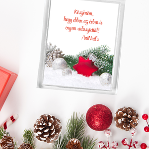 Karácsonyi hűtőmágnes, vendégajándék,köszönetajándék, Karácsony, Karácsonyi lakásdekoráció, Karácsonyi lakásdíszek, Fotó, grafika, rajz, illusztráció, MESKA