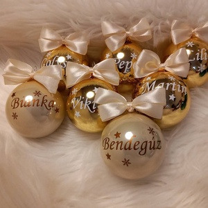 Névre szóló karácsonyfadísz, üveggömb � díszdobozos neves karácsonyfadísz - karácsony - karácsonyi lakásdekoráció - karácsonyfadíszek - Meska.hu