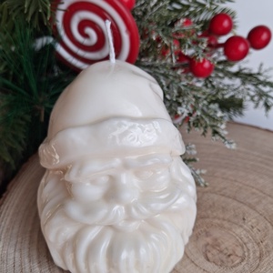 Karácsonyi gyertya (Mikulás), Karácsony, Karácsonyi lakásdekoráció, Karácsonyi illatgyertya, mécses, Gyertya-, mécseskészítés, MESKA