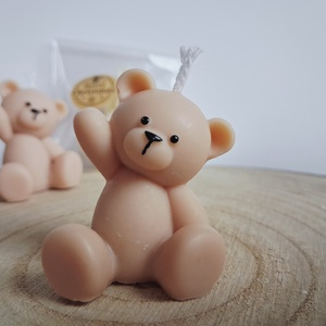 Karácsonyi Illatgyertya,integetős kicsi maci, Karácsony, Karácsonyi lakásdekoráció, Karácsonyi illatgyertya, mécses, Gyertya-, mécseskészítés, MESKA