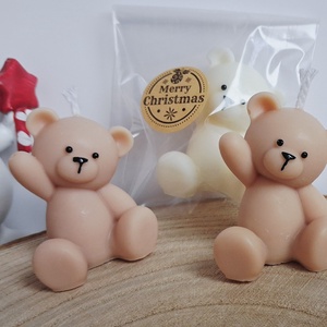 Karácsonyi Illatgyertya,integetős kicsi maci - karácsony - karácsonyi lakásdekoráció - karácsonyi illatgyertya, mécses - Meska.hu