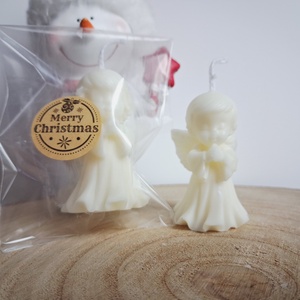 Karácsonyi angyalka pár Illatgyertya Szójaviaszból, Karácsony, Karácsonyi lakásdekoráció, Karácsonyi illatgyertya, mécses, Gyertya-, mécseskészítés, MESKA