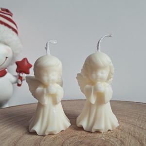 Karácsonyi angyalka pár Illatgyertya Szójaviaszból - karácsony - karácsonyi lakásdekoráció - karácsonyi illatgyertya, mécses - Meska.hu