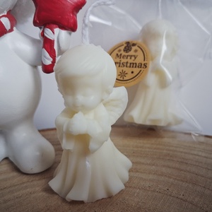 Karácsonyi angyalka pár Illatgyertya Szójaviaszból - karácsony - karácsonyi lakásdekoráció - karácsonyi illatgyertya, mécses - Meska.hu