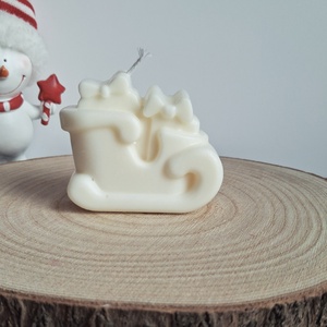 Karácsonyi Szánkó Illatgyertya Szójaviaszból - karácsony - karácsonyi lakásdekoráció - karácsonyi illatgyertya, mécses - Meska.hu