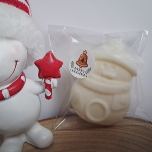 Karácsonyi hóember illatgyertya Szójaviaszból - karácsony - karácsonyi lakásdekoráció - karácsonyi illatgyertya, mécses - Meska.hu