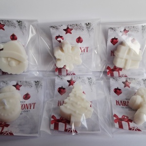 Karácsonyi Mini Illatgyertya csomag Szójaviaszból, kísérőkártyával - Meska.hu