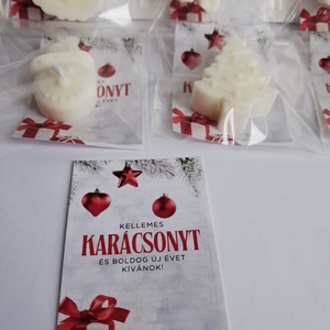 Karácsonyi Mini Illatgyertya csomag Szójaviaszból, kísérőkártyával - karácsony - karácsonyi lakásdekoráció - karácsonyi illatgyertya, mécses - Meska.hu