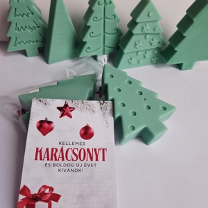 Karácsonyi mini fenyő szójaviasz gyertya,kísérőkártyával - karácsony - karácsonyi lakásdekoráció - karácsonyi illatgyertya, mécses - Meska.hu