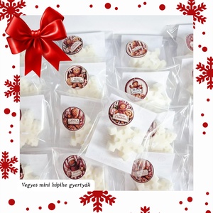 Karácsonyi Mini hópihe Illatgyertya Szójaviaszból, Karácsony, Karácsonyi lakásdekoráció, Karácsonyi illatgyertya, mécses, Gyertya-, mécseskészítés, MESKA