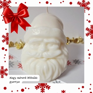 Karácsonyi gyertya (Mikulás), Karácsony, Karácsonyi lakásdekoráció, Karácsonyi illatgyertya, mécses, Gyertya-, mécseskészítés, MESKA