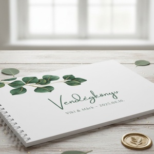 ESKÜVŐI VENDÉGKÖNYV-GREENARY, Esküvő, Emlék & Ajándék, Vendégkönyv, Fotó, grafika, rajz, illusztráció, MESKA