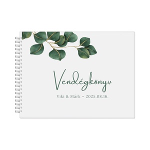 ESKÜVŐI VENDÉGKÖNYV-GREENARY - esküvő - emlék & ajándék - vendégkönyv - Meska.hu