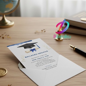 Ballagási Meghívó - otthon & életmód - papír, írószer - ajándékozás kellékei - meghívó - Meska.hu